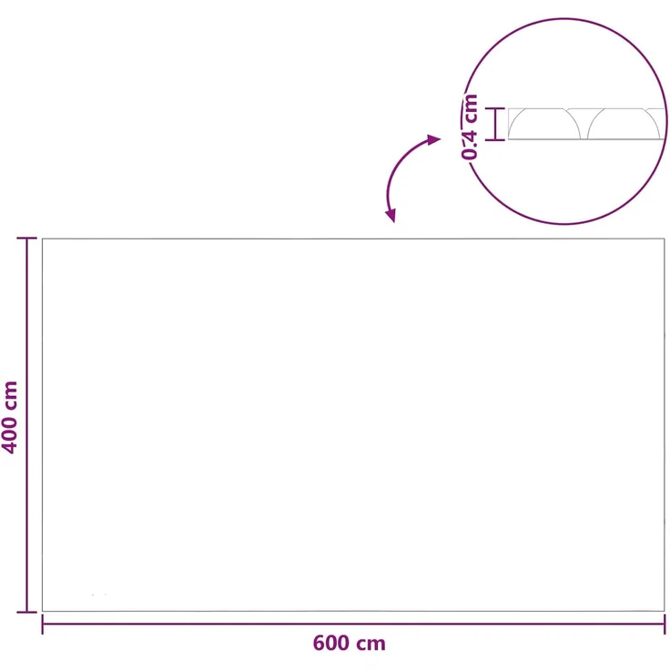 vidaXL Sonnendeck für Pools Extra Schwer 600 x 400 cm, 400 μm PE 42034623 – Bild 3