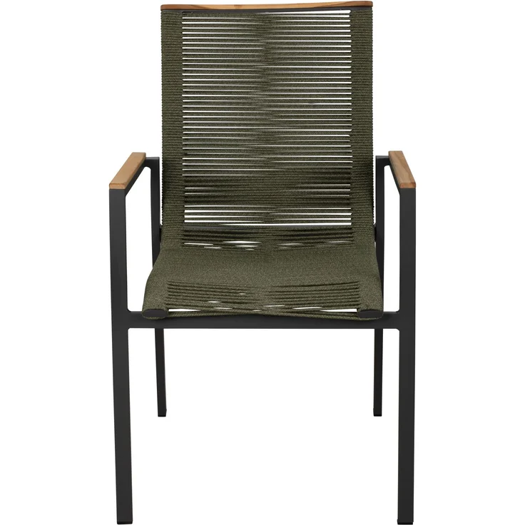 Gardissimo HELENA 6x Alu Stapelsessel mit Rope Bespannung & Teak-Armlehnen – Bild 10