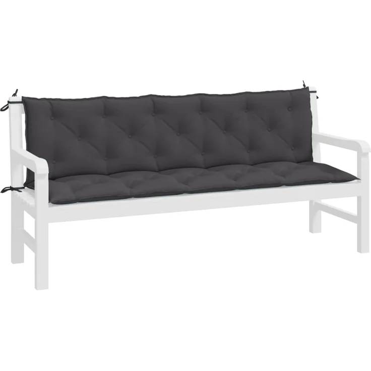 vidaXL Gartenbank-Auflagen 2 Stk. Anthrazit 180x50x7 cm Oxford-Gewebe 361716 – Bild 3