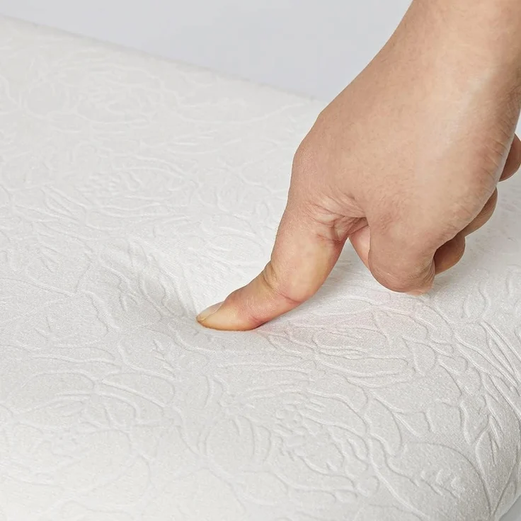 Mondeer Hocker Schminktisch, Schminkhocker, Sitzhocker Gepolstert, Rosenmuster Klavierhocker MDF Holz für Ankleidezimmer Schlafzimmer Eingang Flure, Weiß – Bild 5