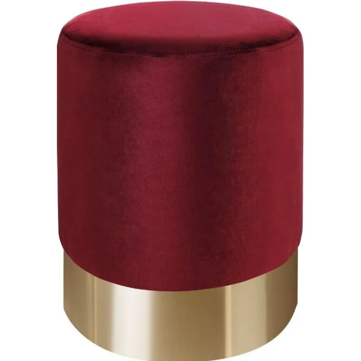 XORA 'PURO' Hocker, Stoff bordeaux, 35 x 42 x 35 cm, Belastbarkeit 120 kg