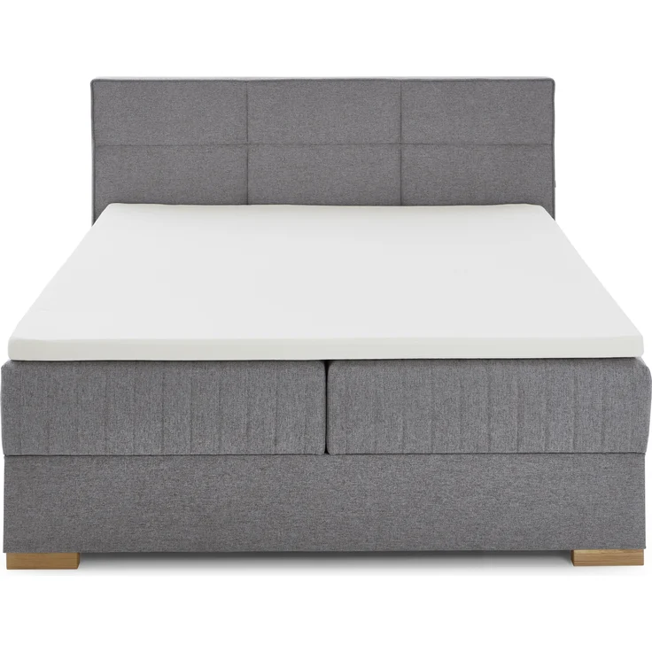 Tambo Boxspringbett grau Stoffbezug Nordic 211cm x 195cm x 116cm – Bild 2