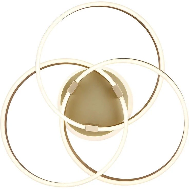 LED Deckenleuchte, Dimmer, Nachtlicht, Gold, CCT, L 60 cm – Bild 8