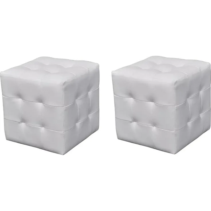 vidaXL Würfelhocker Weiß 60739