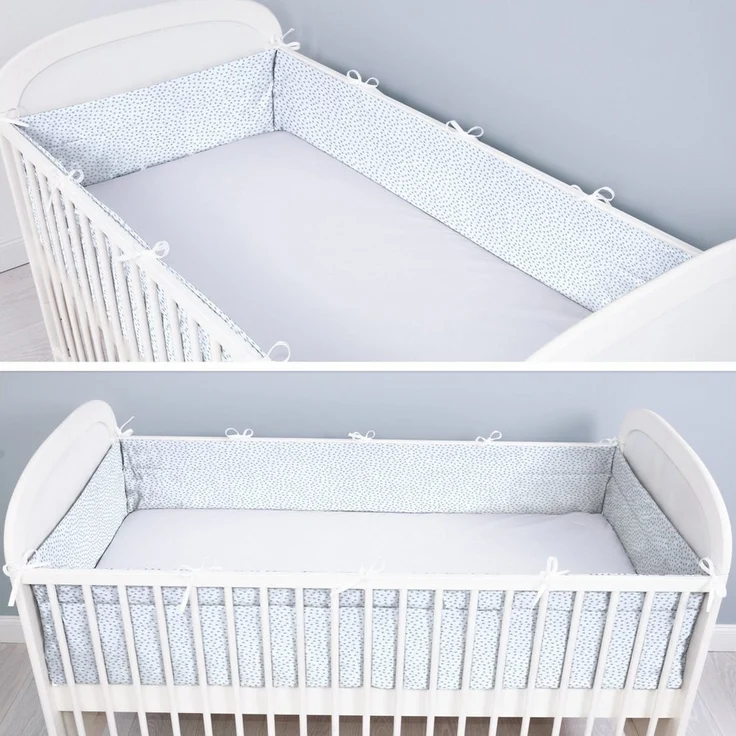 Amilian Bettnestchen Bettumrandung (Made in EU) 420x30 cm - für Babybett 140x70 cm geeignet, (140 x 70 cm geeignet (rundherum) mit Kantenschutz, Nestchen), Umrandungen – Bild 3