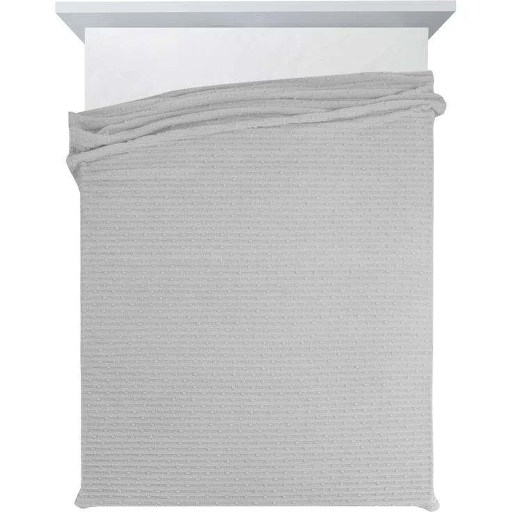 Wohndecke Kuscheldecke Gemusterte Sofadecke Tagesdecke Couchdecke Decke LISA silber 70x160 cm silber – Bild 5