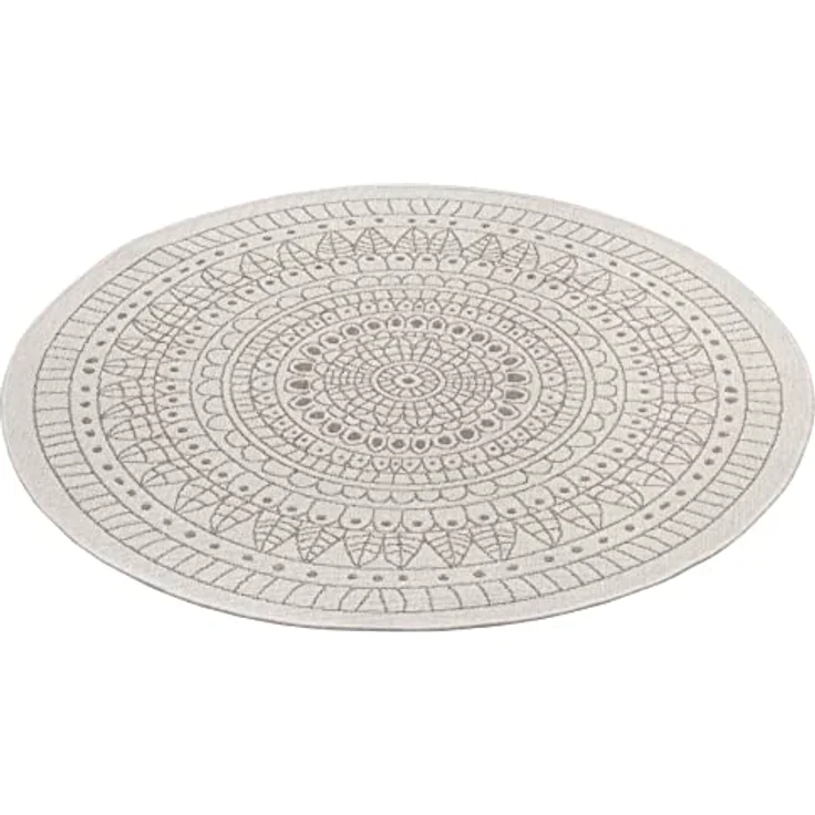 NORTHRUGS Teppich Porto Wendeteppich, rund, Höhe: 5 mm, In-& Outdoor, Wetterfest, Balkon, Garten, Wohnzimmer, Wasserfest – Bild 9