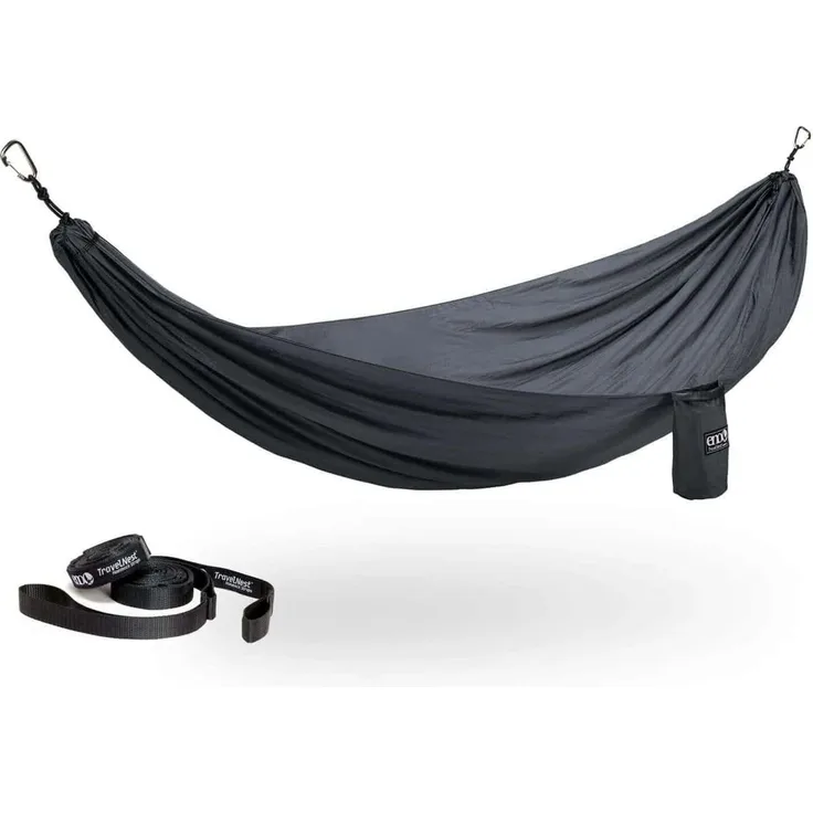 ENO TravelNest Hammock + Straps Combo Charcoal Grau / Silber EN-TRN039