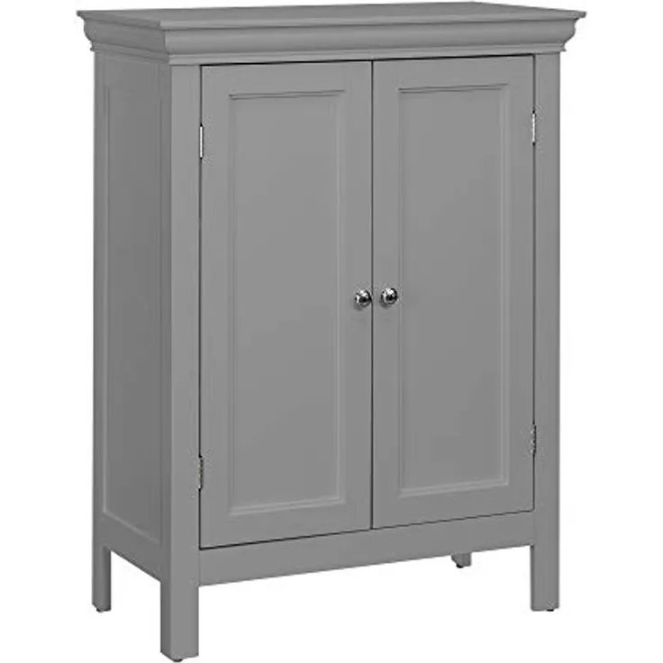 Teamson Home Stratford Badezimmerbodenschrank grau EHF-676G mit 2 Regalen