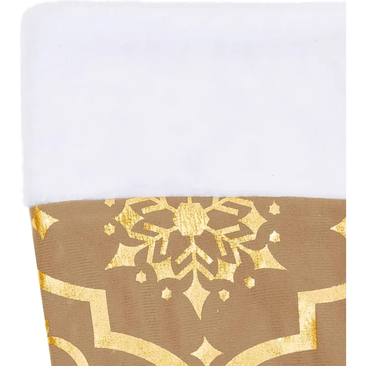 vidaXL Luxus-Weihnachtsbaumdecke mit Socke Gelb 150 cm Stoff 330292 – Bild 7