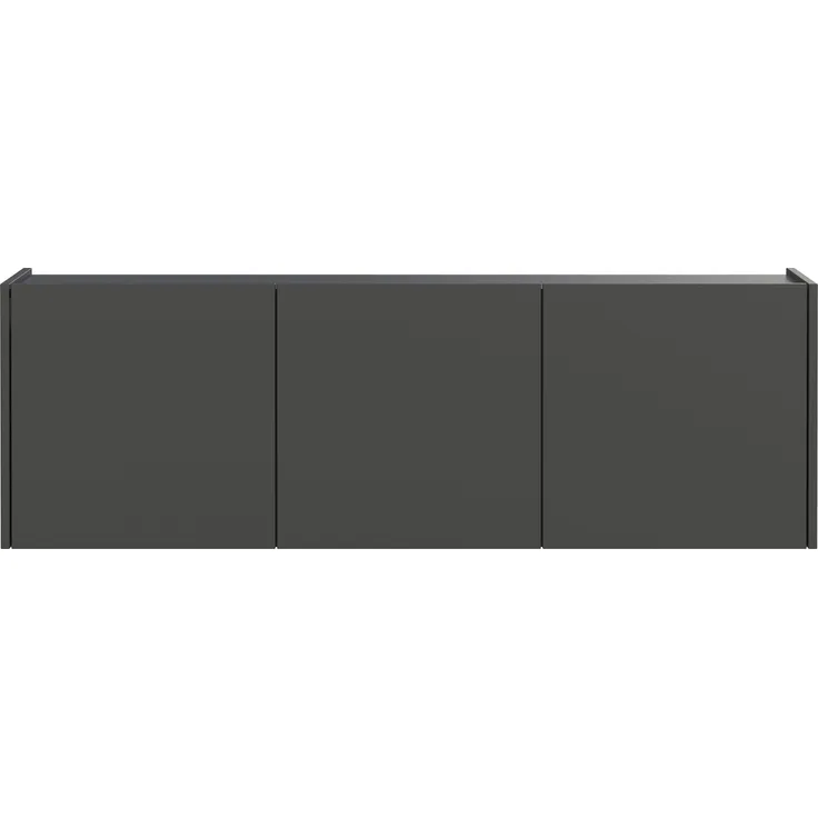 Hängeschrank >PIANA< 3 Türen,6 Fächer, Graphit - 138x45x25cm (BxHxT)