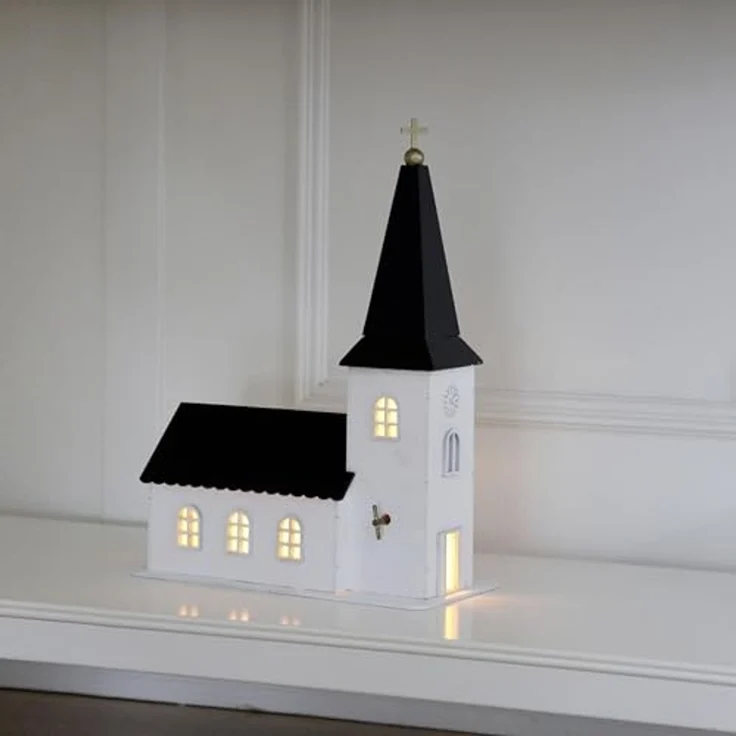 LED Leuchtkirche "Church", 4 LEDs, Weiß/Schwarz – Bild 5