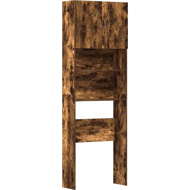 vidaXL Waschmaschinenschrank Räuchereiche 64x24x190 cm Holzwerkstoff 859131