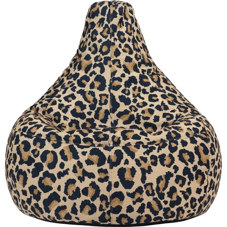 Icon Dalton Leopard Sitzsack, Webstoff, Gaming Sitzsack Erwachsene mit Füllung, Bean Bag, Lounge Sessel, Lounge Stuhl, Garten, Schlafzimmer, Wohnzimmer, Wohnzimmer Möbel – Bild 3