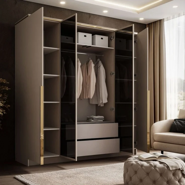 Lookway Kleiderschrank mit Glasfront ATRIUM II 200x57x210 cm – Bild 3