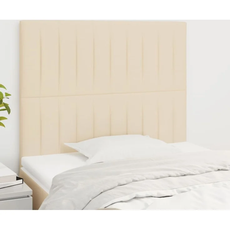 vidaXL Kopfteile 2 Stk. Creme 90x5x78/88 cm Stoff 3116557 – Bild 1
