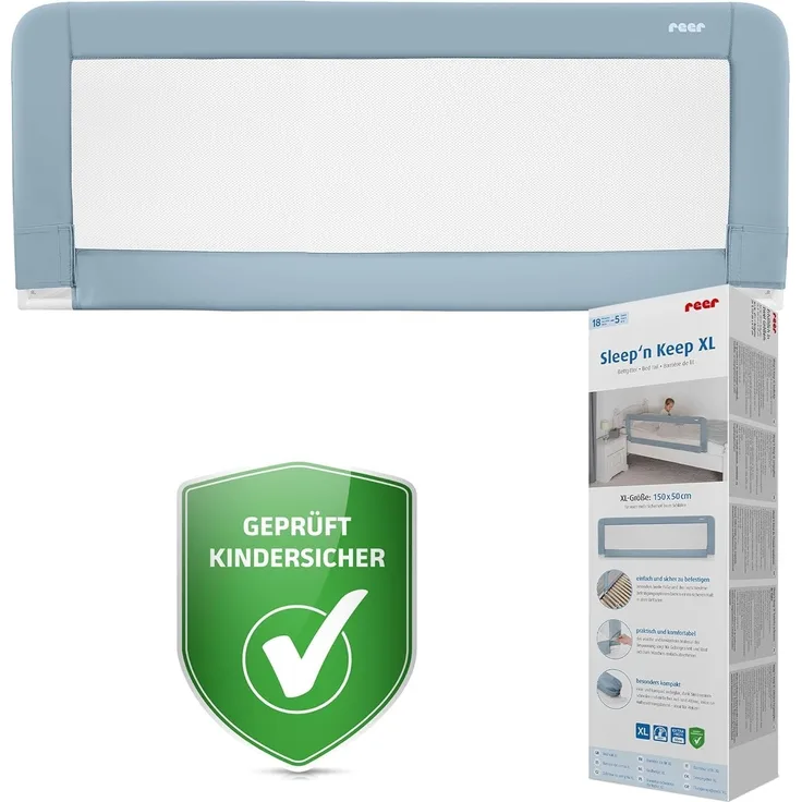 Reer Bettgitter Sleep n´Keep XL 150 cm Fb Blaugrau