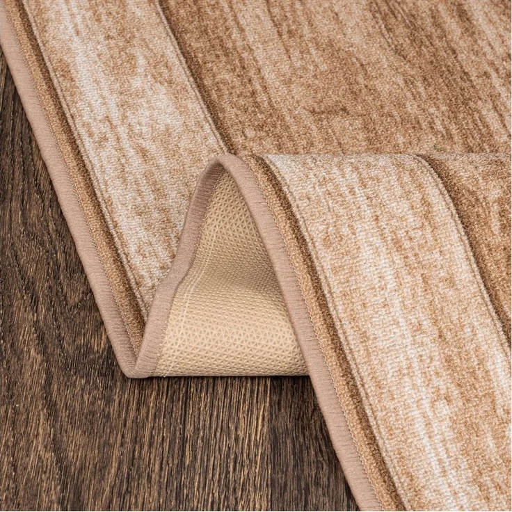 Mazovia Läufer Läufer Teppichläufer Brücke - Vorzimmer Küche - Beige, 67 x 100 cm, Kurzflor, Rutschfest, Meterware, Verschiedene Größen – Bild 3