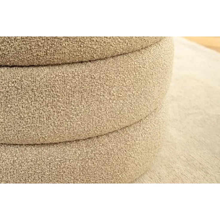 riess-ambiente Sitzbank VOGUE 115cm taupe - gepolstert, mit Aufbewahrung, fertig montiert (Einzelartikel, 1-St), Wohnzimmer · Bouclé · rund · mit Stauraum · Scandinavian Design – Bild 6