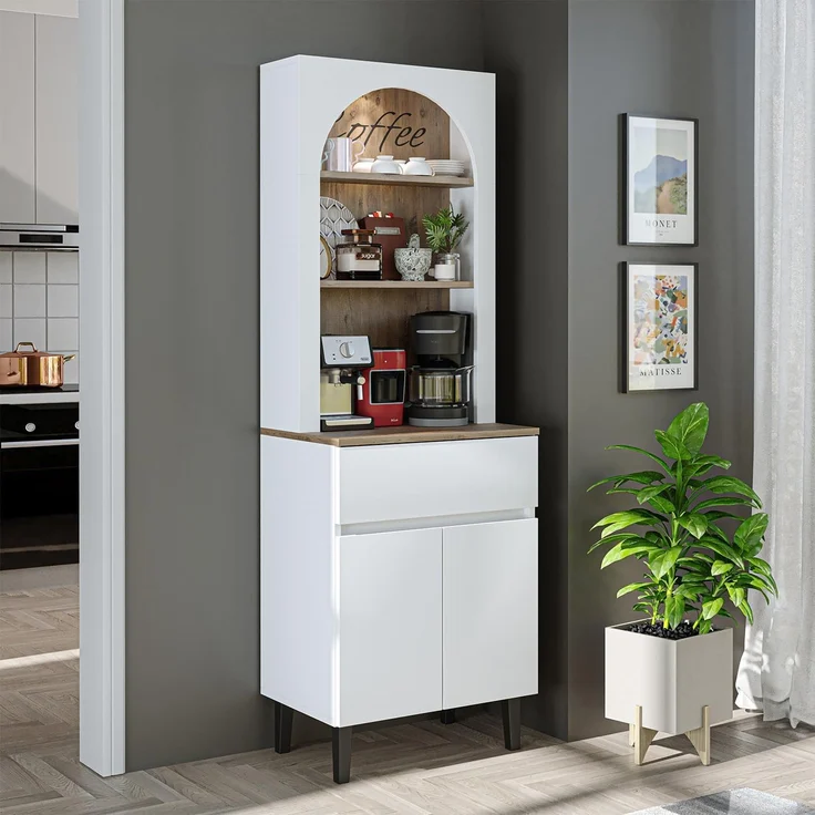 Roomart Küchenregal VENEDIK Küchenschrank 60 cm, Buffet, Schublade in 4 Farben, Buffet- & Mehrzweckschrank, LED Bogennische, Schublade, 4 Farben, 18 mm Platten – Bild 2