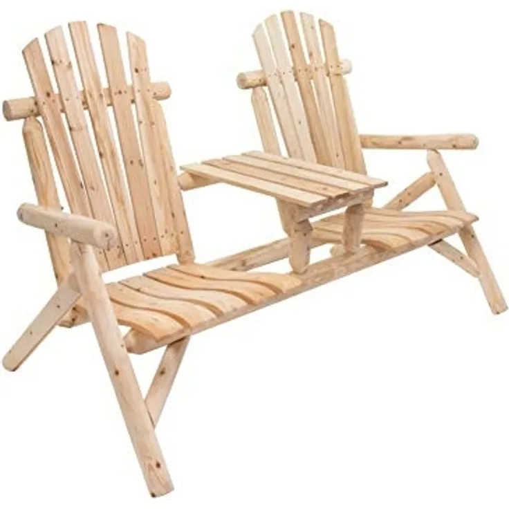 »Timber« Holzbank aus FSC® 100% Tannenholz – stabile 2-Sitzer-Bank