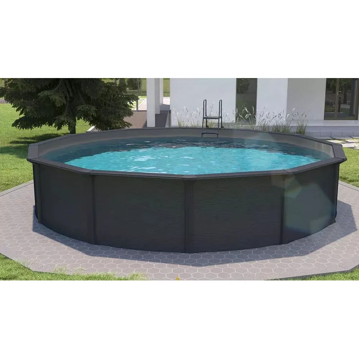 Steinbach Stahlwandpool Set Nuovo de Luxe II Ø 550 x 120 cm - grau – Bild 4