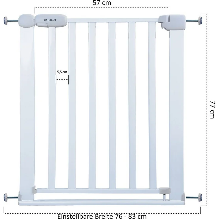 Absperrgitter Treppenschutzgitter weiß für 75-85cm Durchgang 77cm Hoch – Bild 2