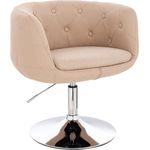 SVITA Cocktailsessel PANAMA (1-St, Drehsessel), 360° drehbar, verchromtes Gestell, bequem gepolstert, höhenverstellbar