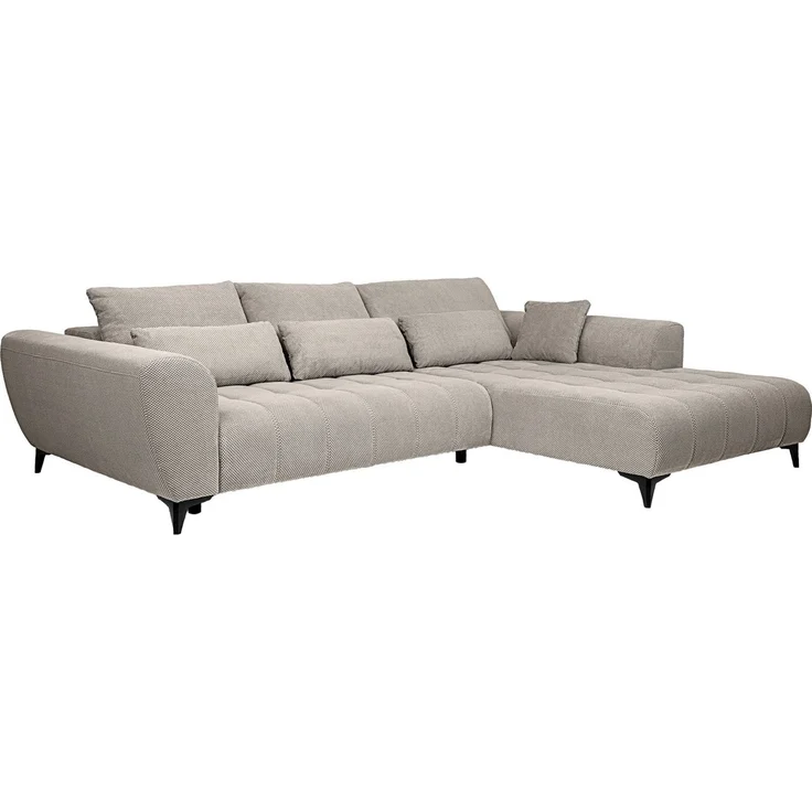 WERK2 Ecksofa Garay inkl. elektr. Sitztiefenverstellung, bodenfrei, viel Platz, Waffelcord, L-Form, XXL, elektrische Sitztiefenverstellung – Bild 4