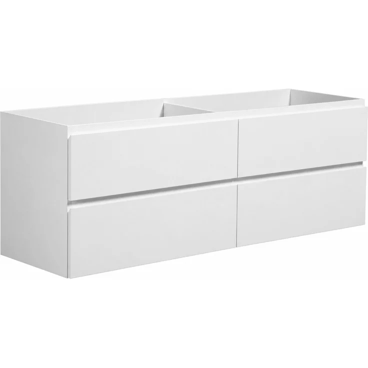 Waschbeckenunterschrank Angela 160cm - Hochglanz Weiß - Unterschrank Badmöbelset – Bild 1