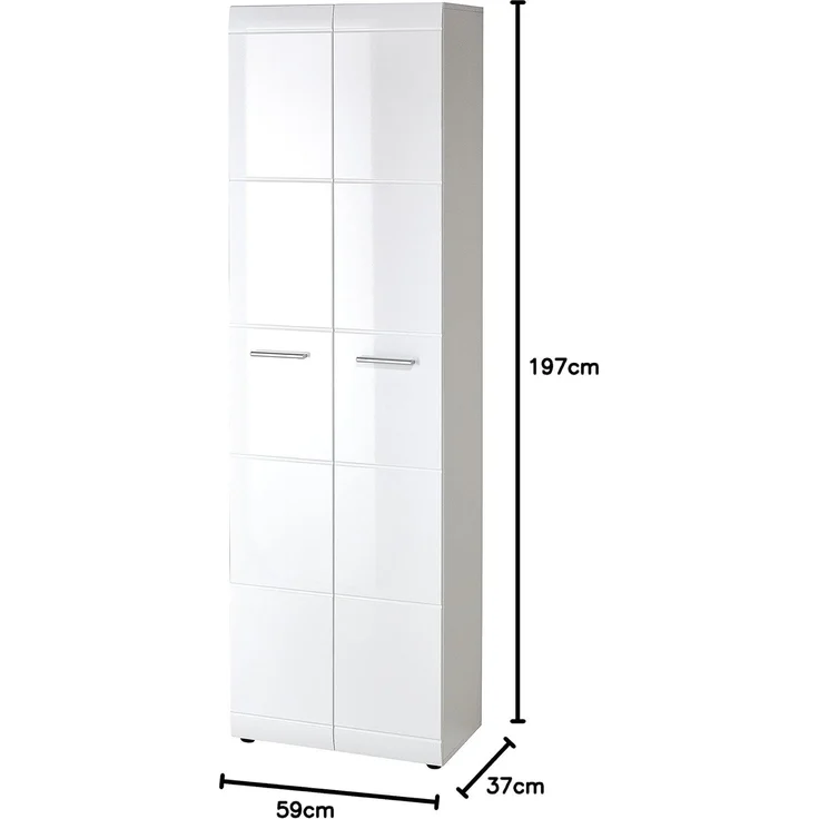 Garderobenschrank 3577 ADANA Schrank in weiß Hochglanz von Germania – Bild 8