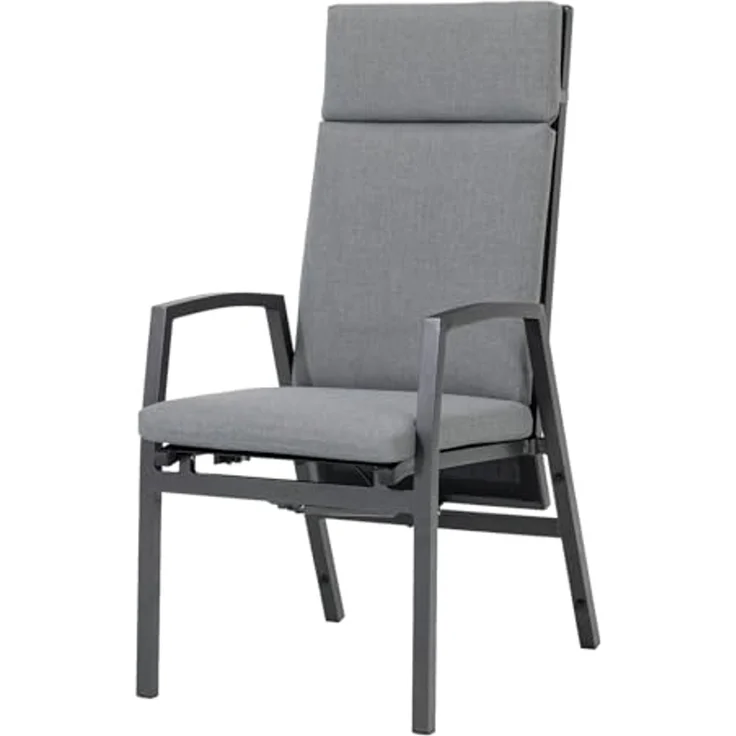 Gardissimo Gartenstuhl 2 er Set Vigo Lounge Stuhl Dining Alu Move Stapelstuhl (Spar-Set), verstellbare Rückenlehne stapelbar wetterfest 120 kg Tragkraft – Bild 3