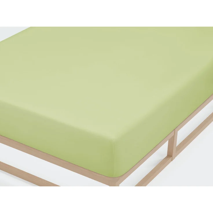 biberna Jersey-Elastic-Spannbetttuch 0077866, pistaziengrün, 1x 140x200 cm - 160x220 cm – Bild 1