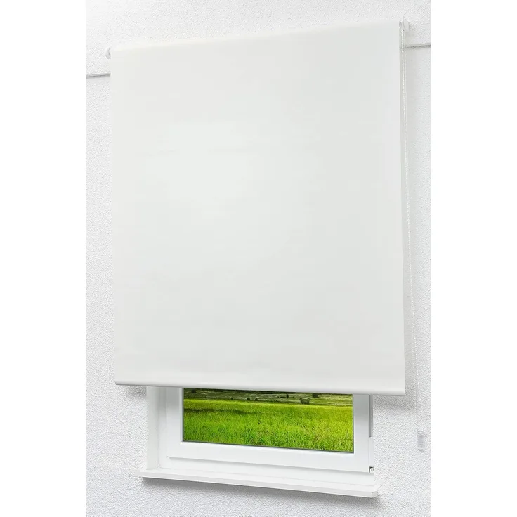 Lysel Outlet - Verdunkelungsrollo Reinweiß, (B x H) 152.50cm x 190cm in weiß/reinweiß