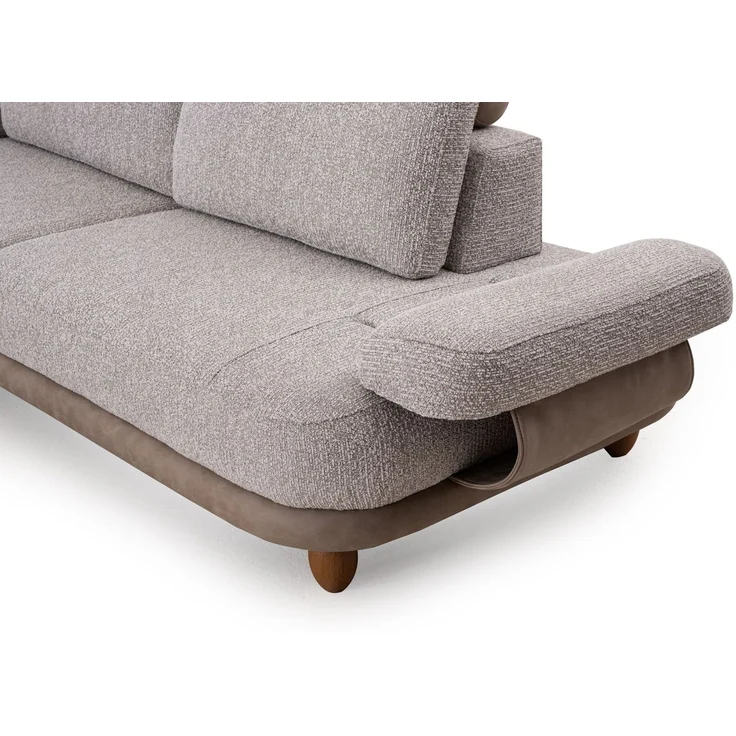 Sitzgruppe/Sofa Set - Wohnzimmergarnitur "Magnolia" 3+3+1 + Hocker-Beige – Bild 11