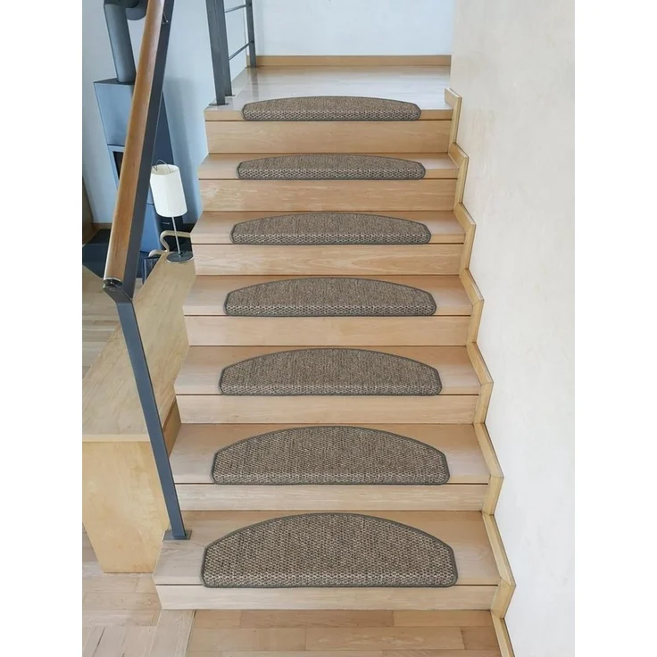 Metzker® Stufenmatte Stufenmatten Göteborg Halbrund, halbrund, Höhe: 8 mm, 15 Stück - Grau/Braun – Bild 2