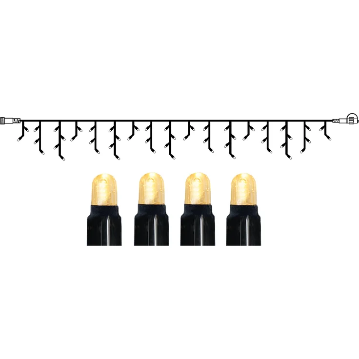 System LED "LED Eisregen-Lichterkette 3m" 50 LED´s, warmweiß, IP44