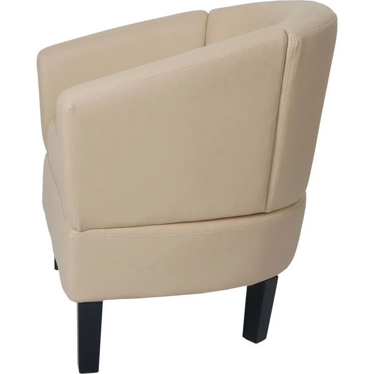 Lounge-Sessel HWC-O17, Sessel Clubsessel Cocktailsessel, FSC®-zertifiziert Kunstleder ~ creme – Bild 8