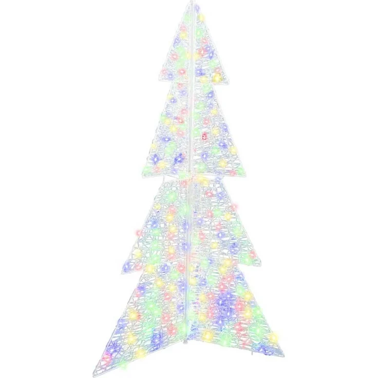 vidaXL Weihnachtsbaum Mehrfarbig 180 cm Acryl 240 LEDs 42019213 – Bild 5