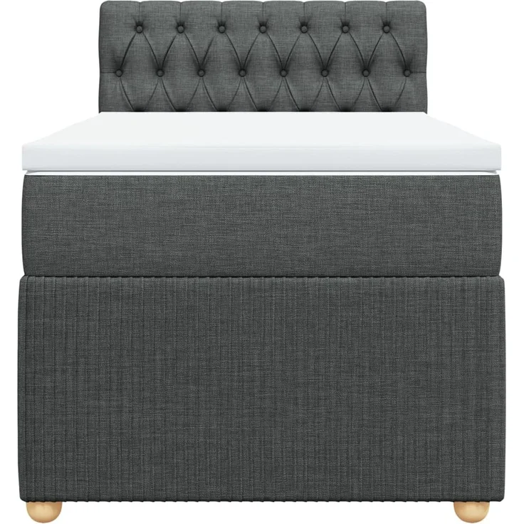 vidaXL Boxspringbett mit Matratze Dunkelgrau 90x190 cm Stoff 3289619 – Bild 6