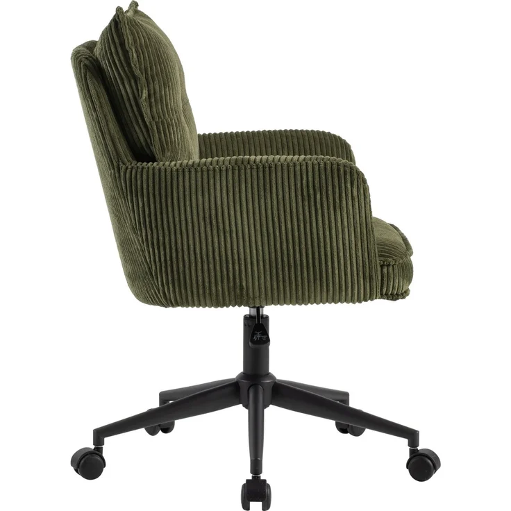 Carryhome 'LUCIE' Drehstuhl, Cord grün, 59 x 97 x 63 cm, 140 kg belastbar, höhenverstellbar – Bild 8