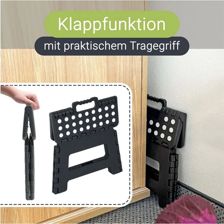ZOLLNER Tritthocker, 100% Kunststoff, bis ca. 120 kg belastbar, Antirutschnoppen – Bild 3