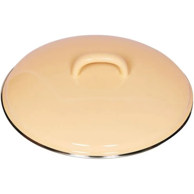 Riess Deckel mit Chromrand 20cm Emaille