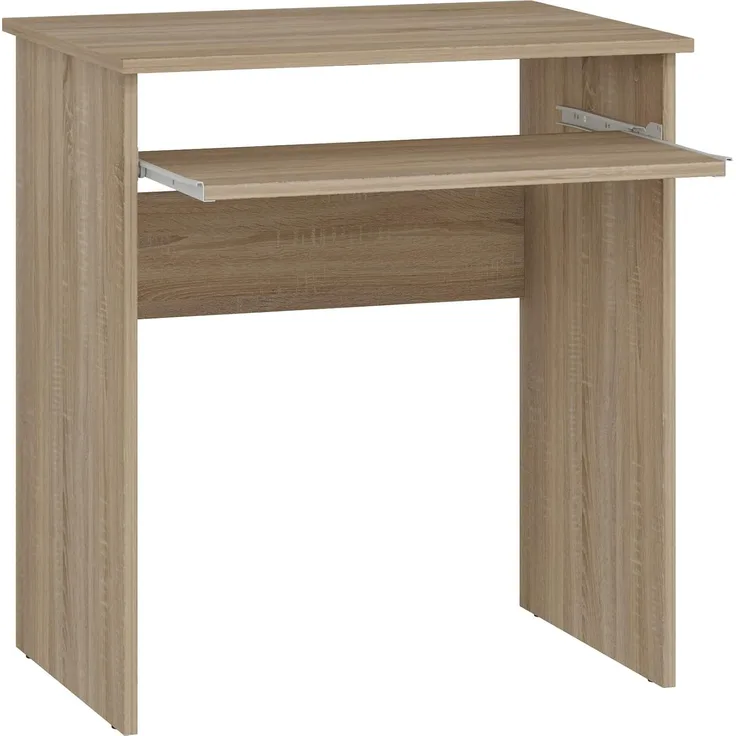 Shefa Line LUNA Schreibtisch Computertisch 68x50x75 cm Sonoma Eiche mit Tastaturauszug