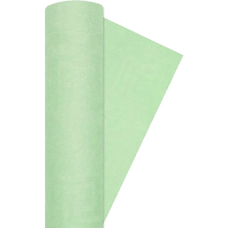 Rollen Tischdecke aus Damastpapier (120cm x 7m), Hellgrün