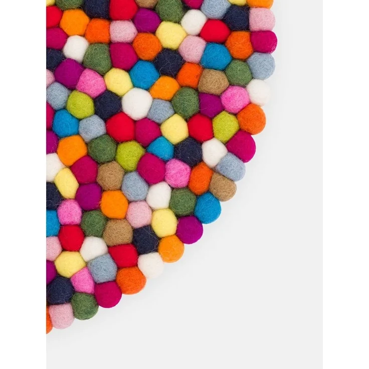 myfelt Stuhlkissen Filzkugel Sitzauflage ⌀ 36 cm, beidseitig verwendbar, 100 % Schurwolle – Bild 4