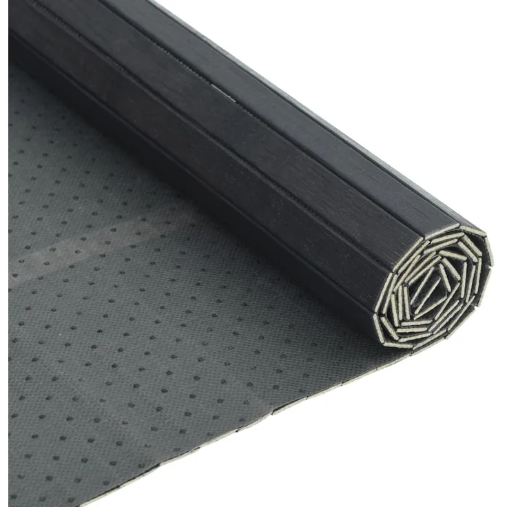 vidaXL Teppich Rechteckig Grau 60x200 cm Bambus 376718 – Bild 4