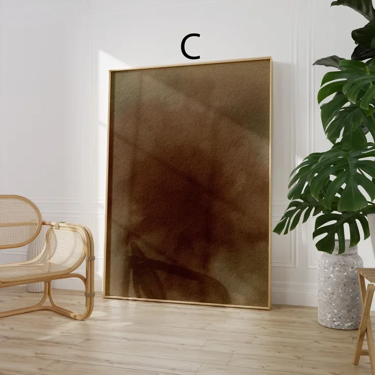 Abstrakte Poster · Line Art & botanische Bilder fürs Wohnzimmer · Dekoprint ohne Rahmen - C / 100 x 150 cm