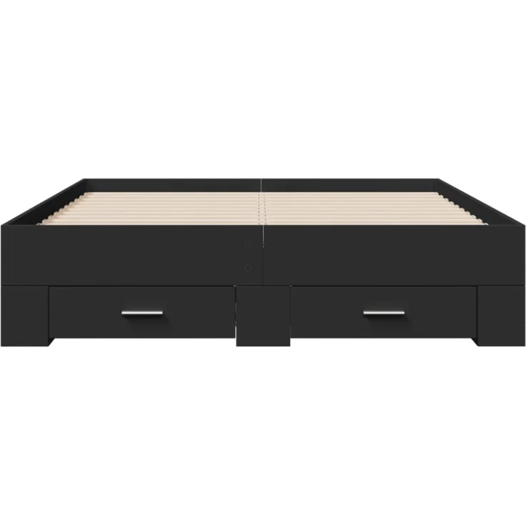 vidaXL Bettgestell mit Schubladen Schwarz 140x190 cm Holzwerkstoff 3280399 – Bild 10