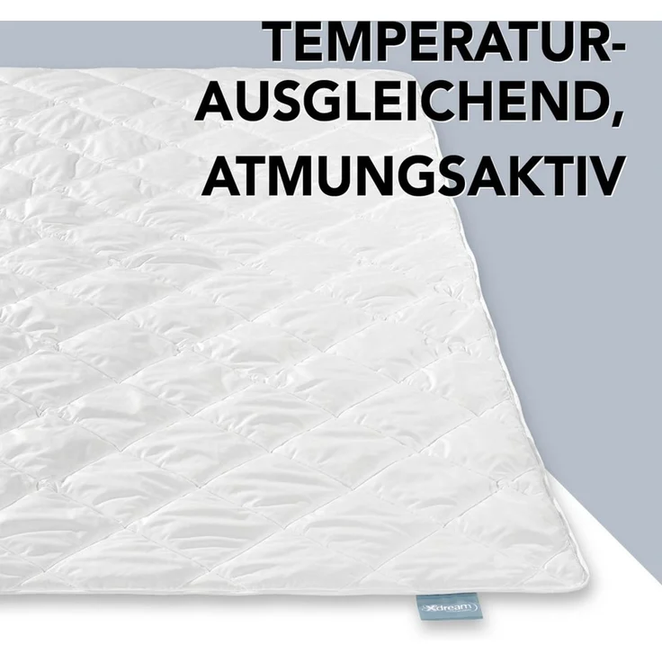 XDREAM Microfaserbettdecke Pure, Bettdecke - 4-Jahreszeiten, Ganzjahres, Winter & Sommer, Füllung: Hohlfaser-Polyesterfüllung, Bezug: Polyester, allergikerfreundlich, atmungsaktiv, temperaturausgleichend, 100x135 cm – Bild 4